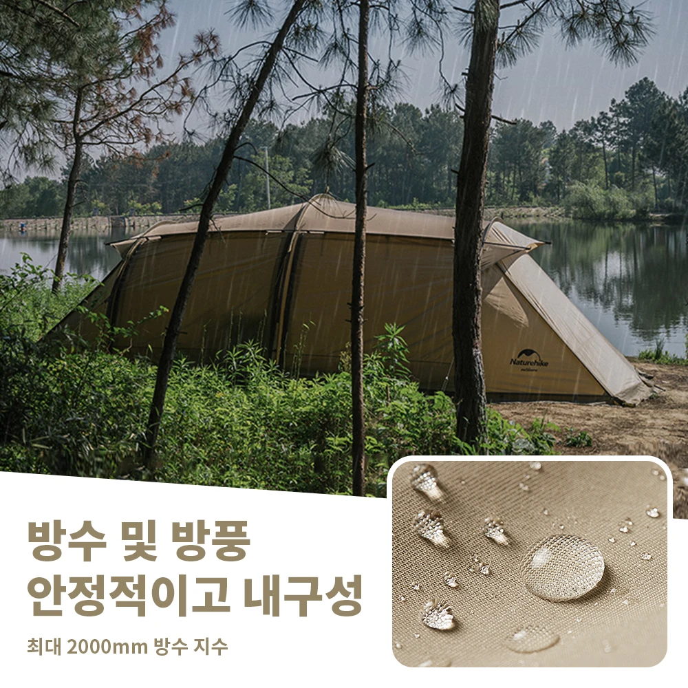 Naturehike Aries 4 Season Double Layer Large Extended Geodesic Tunnel Tent 4-6 Person Outdoor Camping Shelter