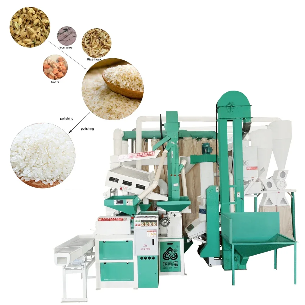 1200kg Per Hour High Capacity Mini Complete Rice Mill Best Mini Rice Milling Line Combined Rice Machine Prices