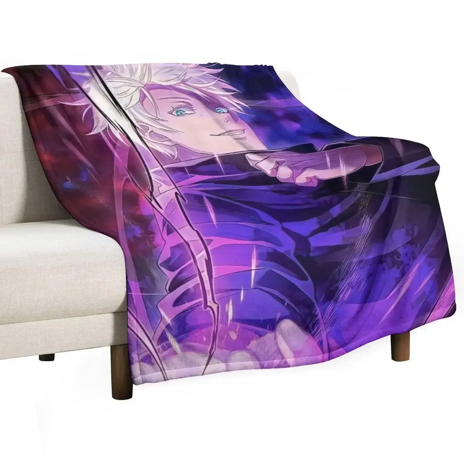 Gojo Satorou Throw Blanket Flannel Fleece Soft Warm Throw Blanket