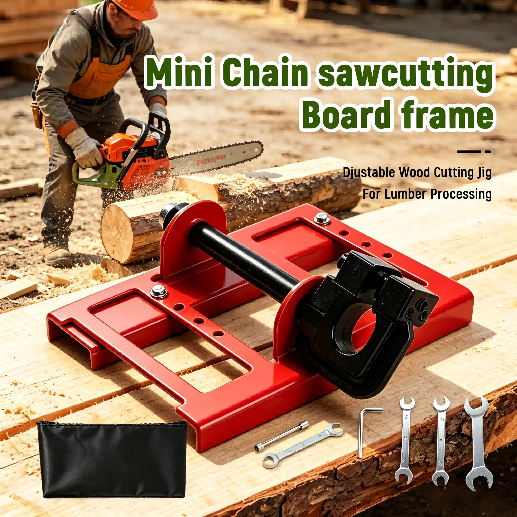 1Set Chainsaw Mill Lumber Cutting Guide Portable Guide Bar Jig Accessories Timber Processing Wood Cutting Tools