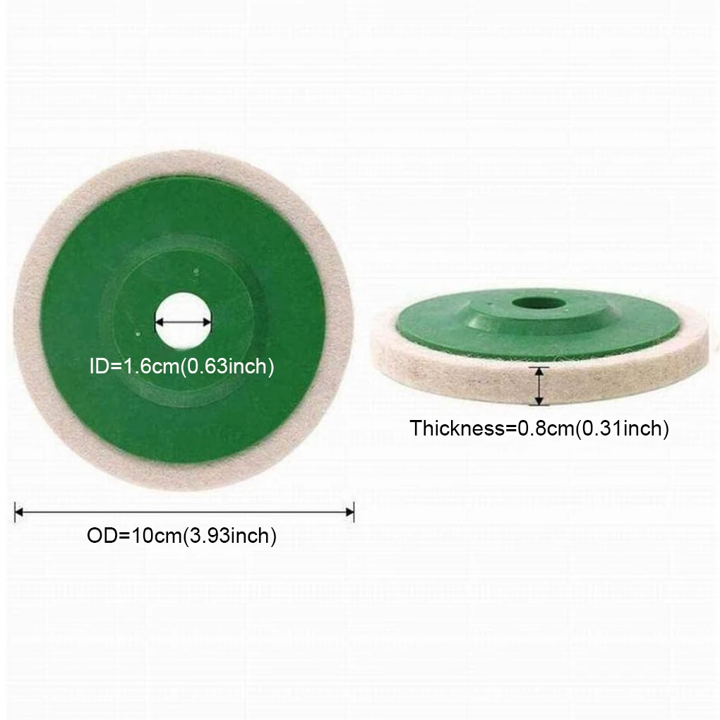 Tamponi per lucidatura da 10 pezzi ruota per lucidatura in vetroceramica antigraffio ricambio per smerigliatrice angolare di pulizia professionale