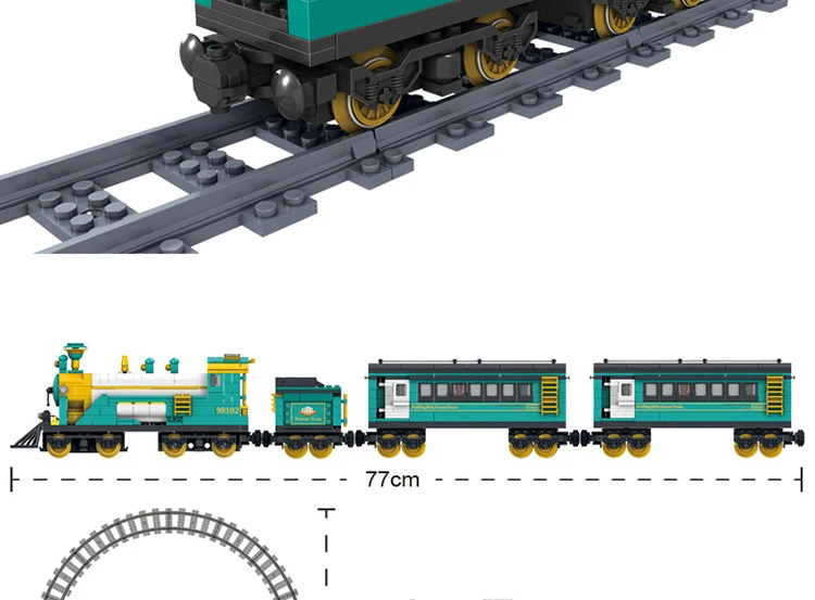 Technische City Power Train High-Tech-Eisenbahnstrecken-Bausteine, U-Bahn-Fahrzeug, Bausteine ​​zum Zusammenbauen, Spielzeug, Geschenke für Teenager und Erwachsene – Detail 5
