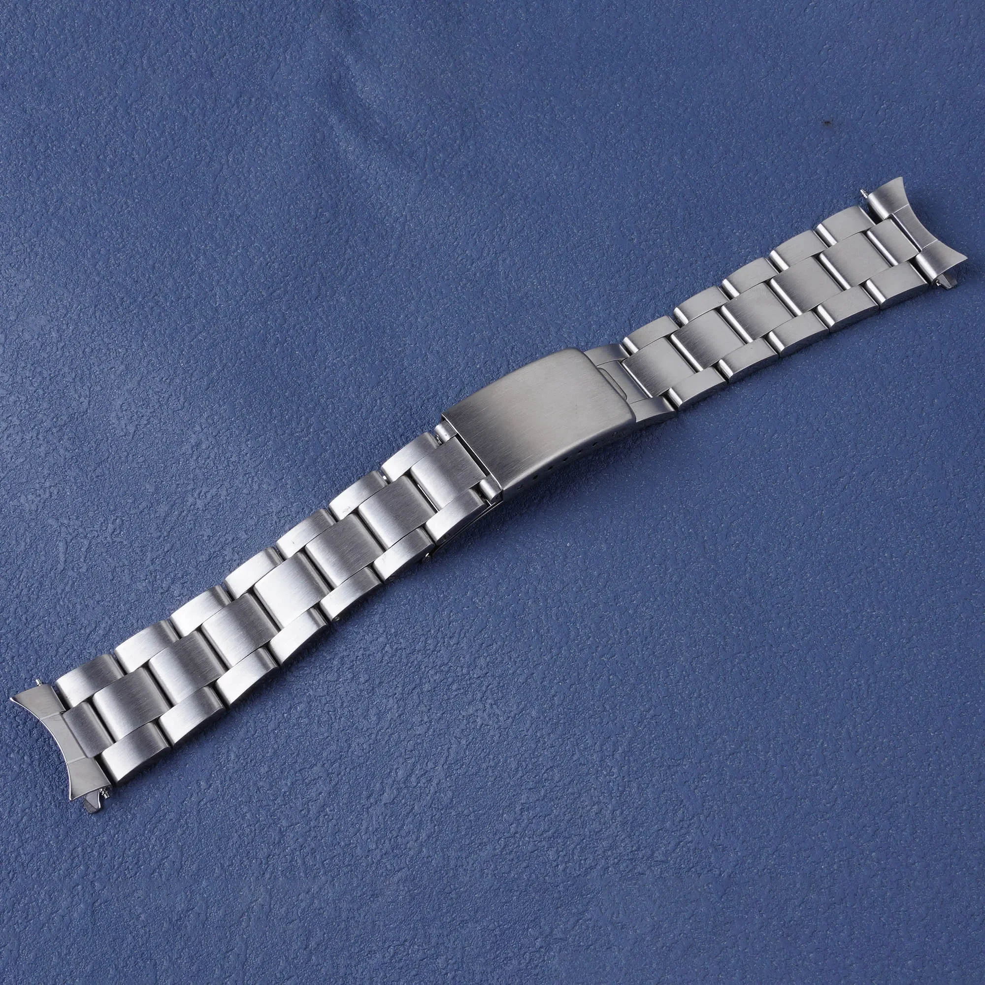 Rolamy 20mm Silver WatchBand Bracelet Stainless Steel Strap Oyster Clasp For Seiko Prospex Alpinist SPB115 117 121 123 209 210