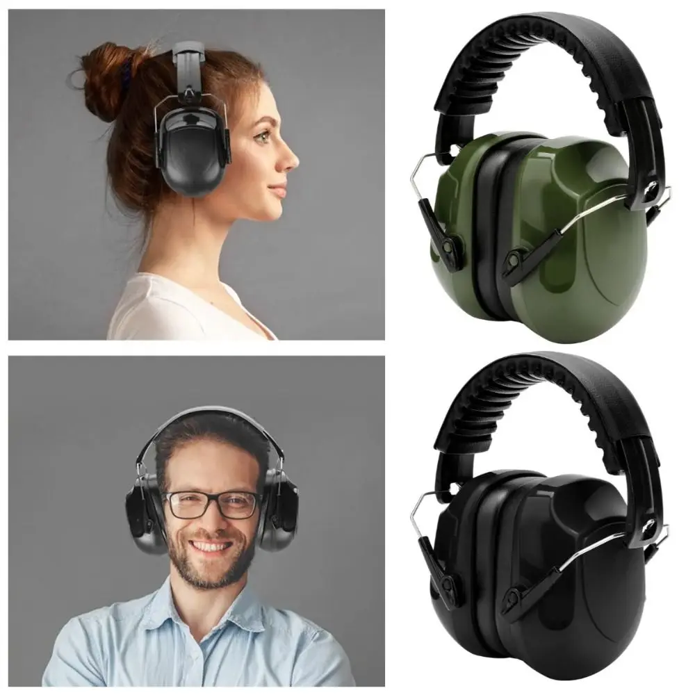 SNR-34dB Adjustable Head Earmuffs Noise Reduction Foldable Ear Defenders Soundproof Safety Ear Protector Student Children