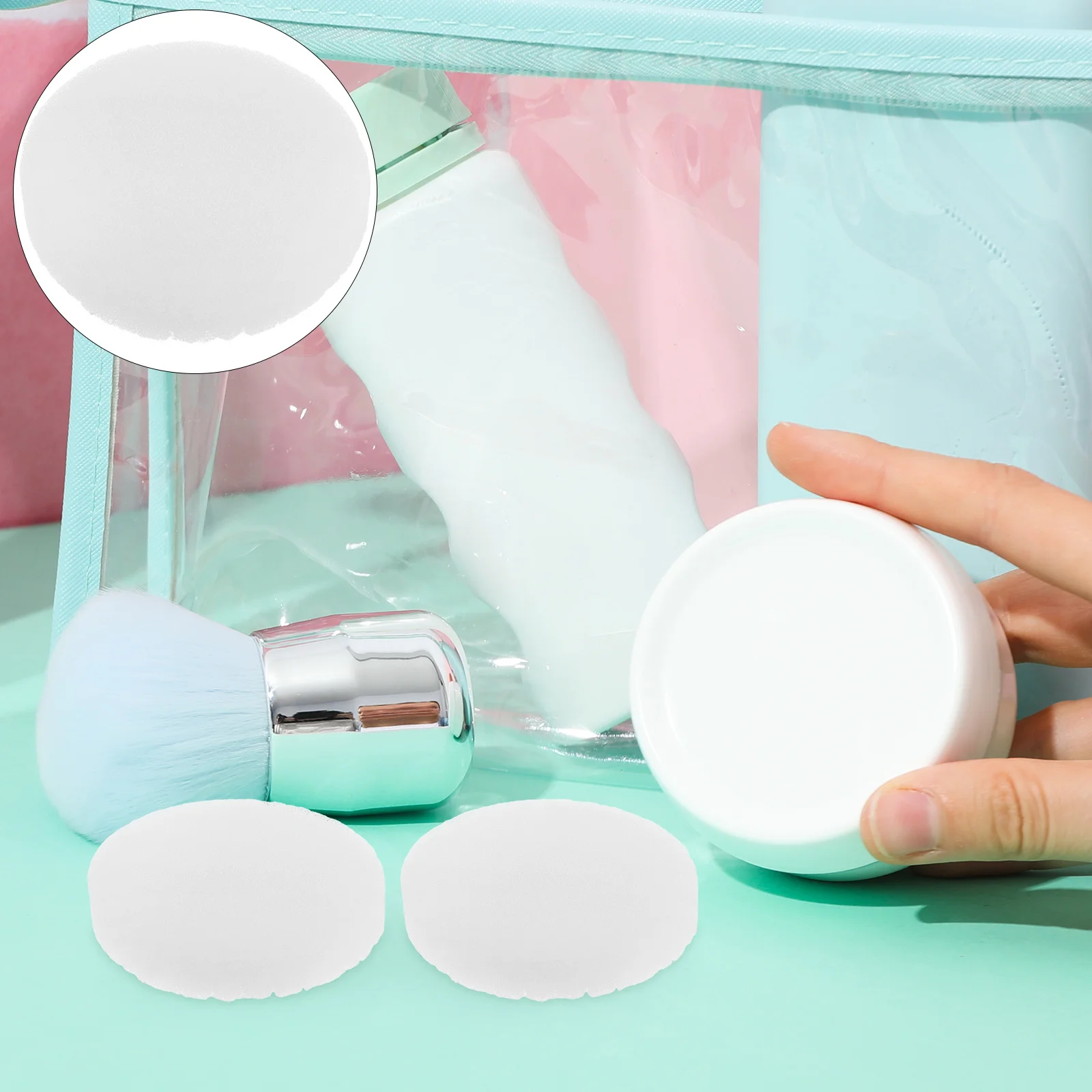 

100pcs Sponge Refill For Makeup Tool Soft Cushion Puff Replacement Bulk Face Foundation Sponge Set - Wet Dry Dual-Use