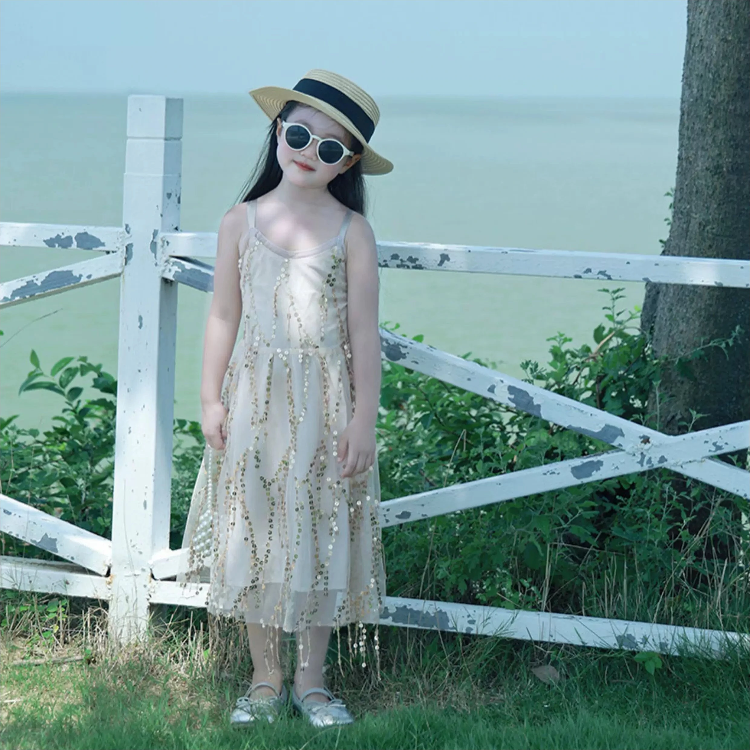 2026 Summer Mom & Me Matching Outfits Sequin Tulle Backless Maxi Dress for Beach Vacation & Party Photoshoot