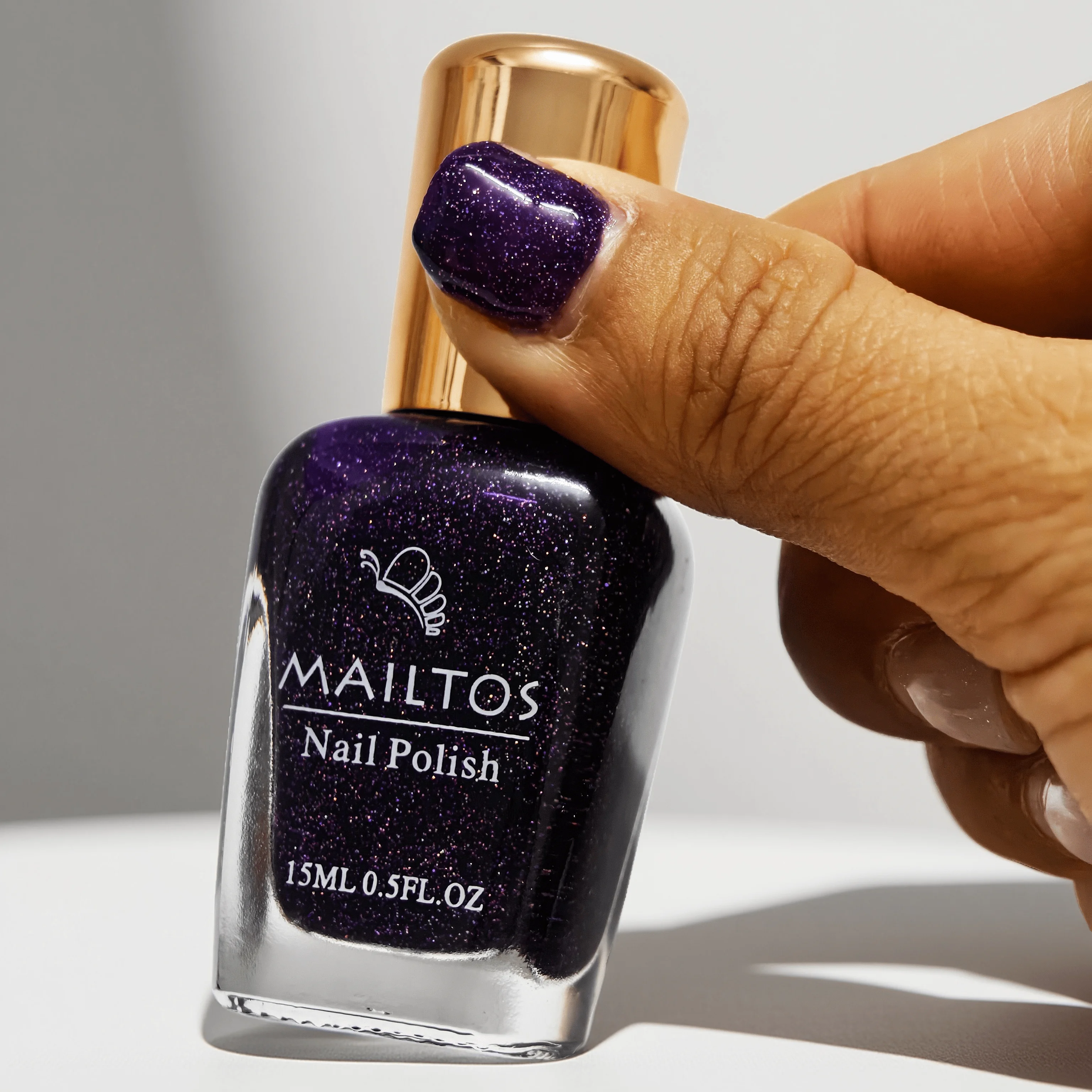 

A02 Purple Star Glow, 15ml Non-UV Oil-Based Nail Polish, Scented, Quick-Dry, Long-Lasting & Peel-Resistant