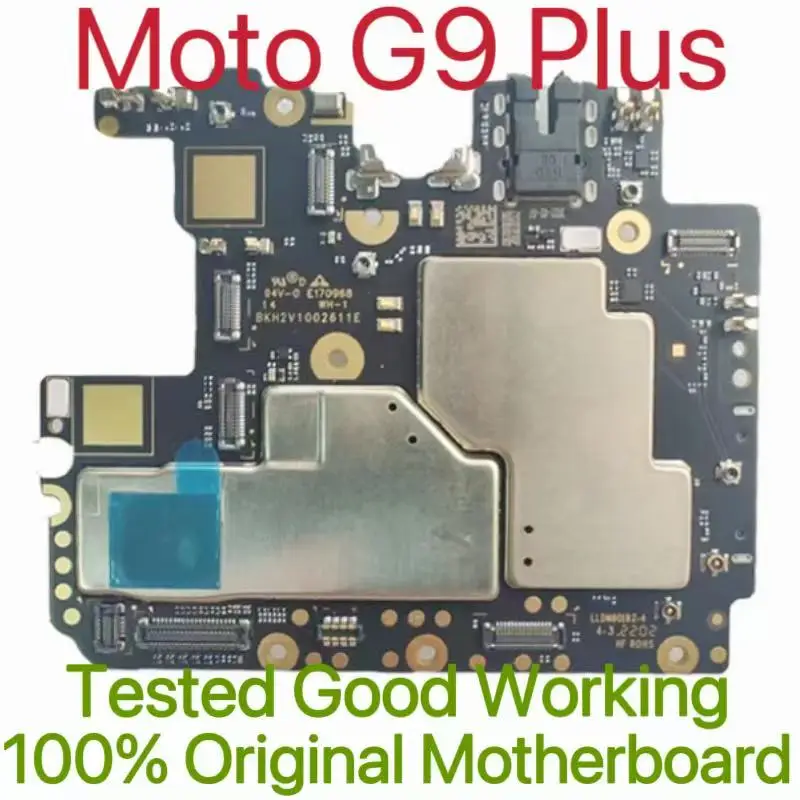 Global Version Original Unlocked Motherboard for Moto G9 Plus Tested Circuit Plate Main Logic Board for Moto G9 Plus