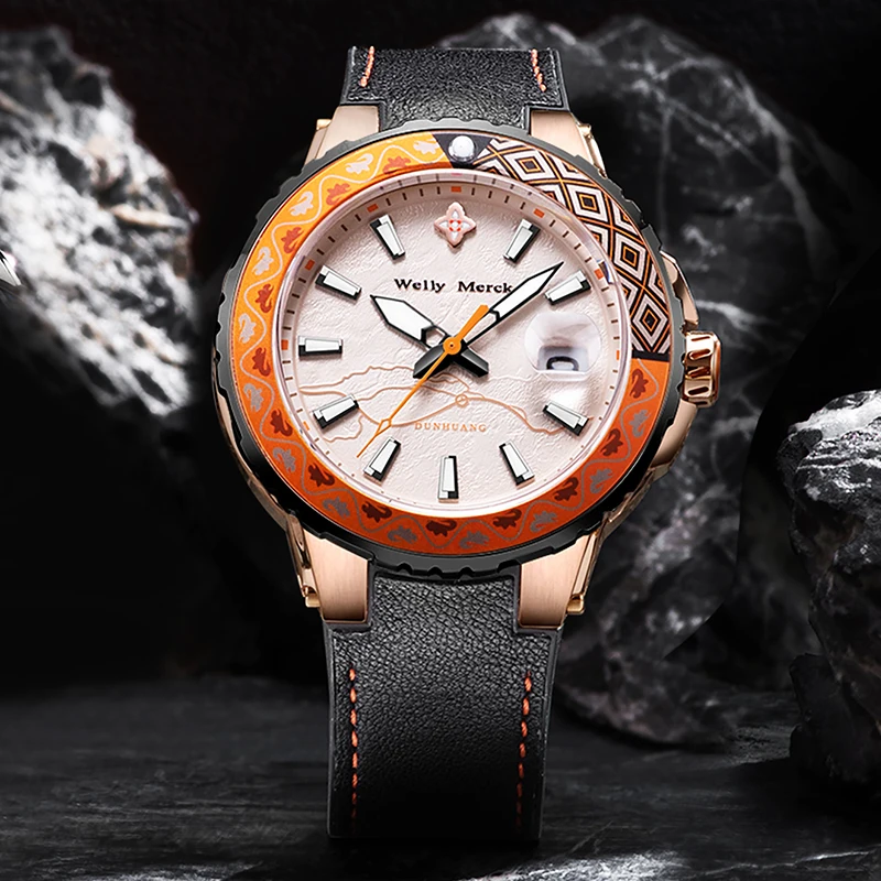 

Часы WM, автоматические механические часы оригинального бренда, ограниченная серия, коллаборационная серия, наручные часы для дайвинга Welly Merck для мужчин
