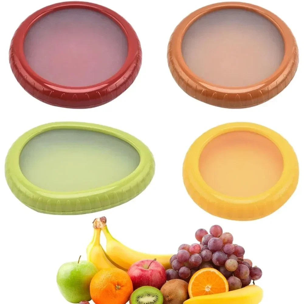 1/4Pcs Silikon Obst Lagerung Box Wiederverwendbare Lebensmittel Savers Kühlschrank Lagerung Boxen Halten Obst und Gemüse Frische Lagerung box Hause Werkzeuge