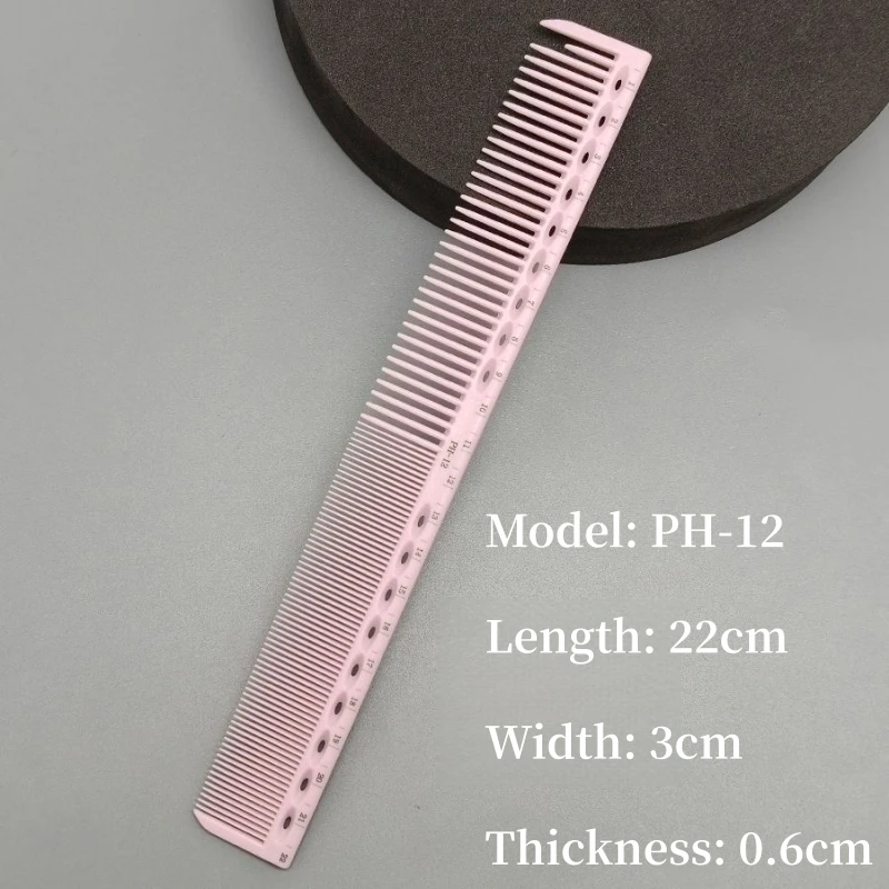 Haar Schneiden Kamm Mit Skala Cyan Gelb Lineal Haarschnitt Kämme Friseur Friseur Haarbürste Salon Styling Werkzeuge Y0521 – Detail 21