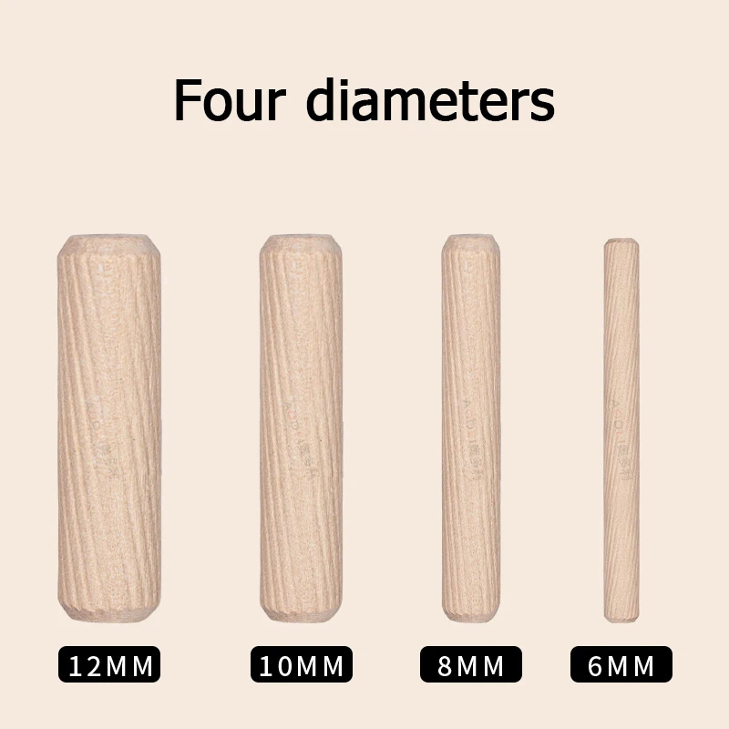 50-200PcsWooden Dowel Wooden Cabinet Drawer With Round Rrooves and Sloping Ends Woodworking Nail Furniture Connection Accessorie