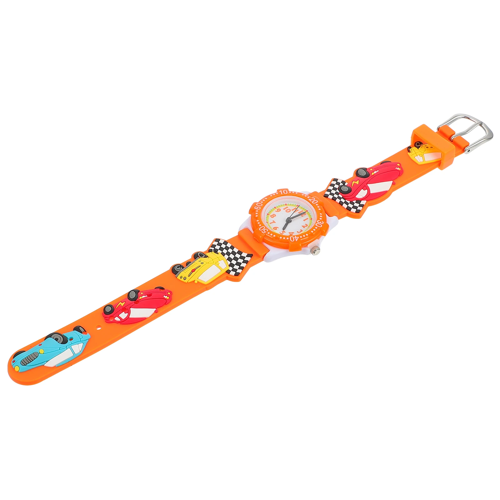 

s Racing Cartoon Waterproof Creative Watch Watch 3D Student Analog Wristwatch Adjustable Size Gift