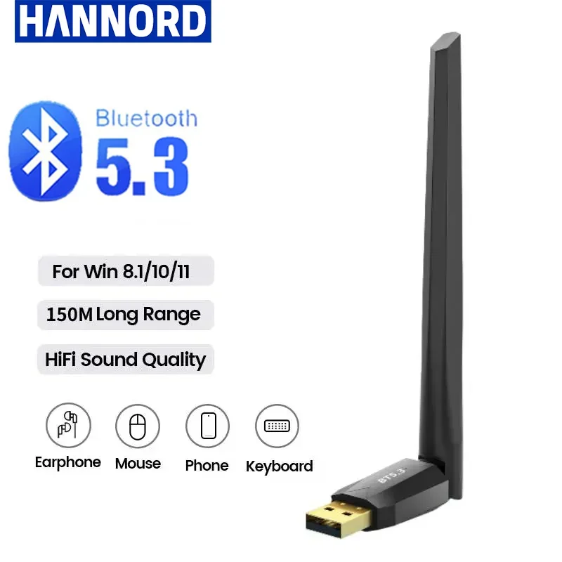 

Адаптер приемника Bluetooth 5.3, беспроводной аудиоприемник, передача для ПК, динамик, беспроводная мышь, клавиатура, Bluetooth-ключ