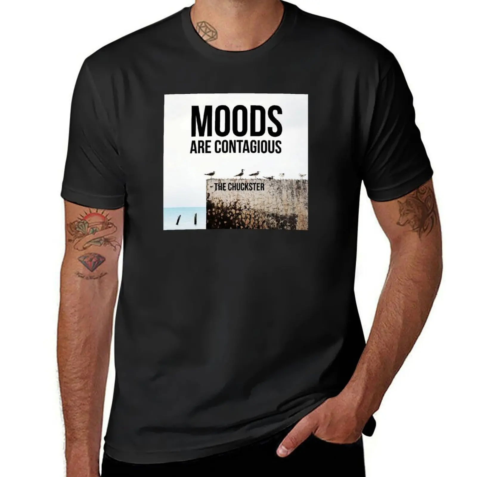 MOODS ARE CONTAGIOUS T-Shirt summer clothes oversized sweat shirts, men