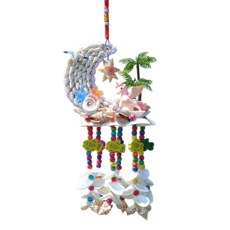 Natural Seashell Wind Chime Hanging Decor Beach Nautical Mobile for Window Garden Home Bar Porch Patio Gift - view 5