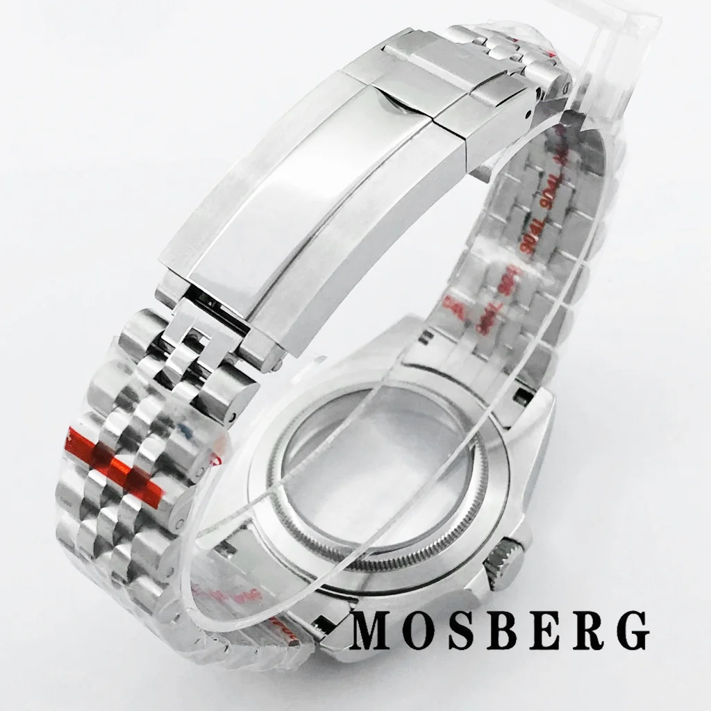 Корпус часов 36 мм 39 мм с ремешком, сапфировое стекло, нержавеющая сталь для часов NH35 NH36 ETA2824 PT5000 ST2130, автоматический механизм