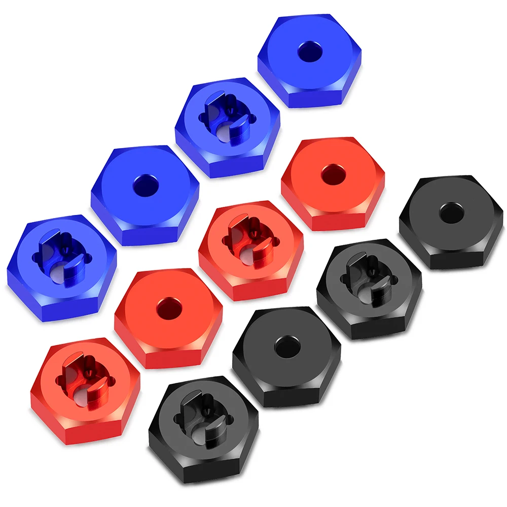 AXSPEED 4Pcs Aluminum Alloy Wheel Hex Adapter for 1/18 T-raxxas Latrax Teton RC Model Car Upgrade Accessories