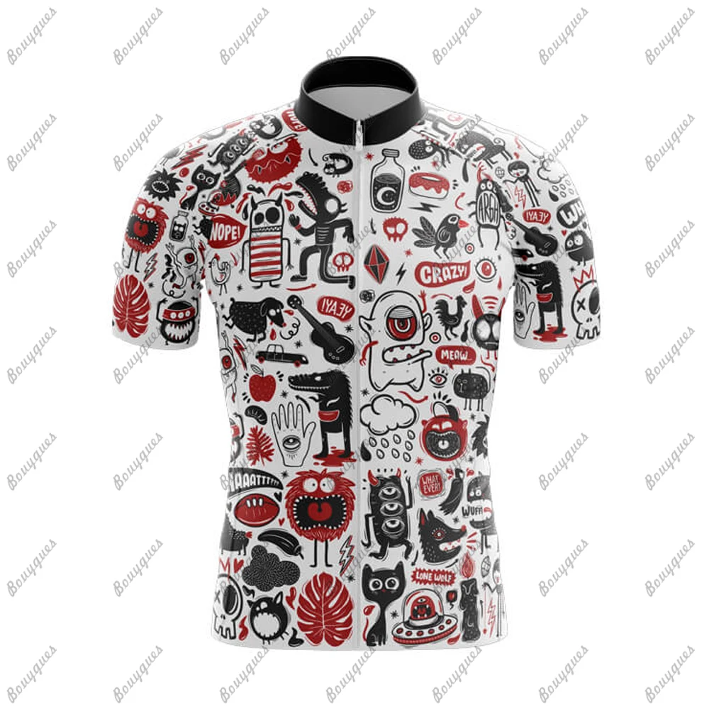 Comics Team Men Cycling Jersey MTB Maillot Bike Shirt Downhill Jersey High Quality Pro Team Tricota Mountain Bicycle Clothing