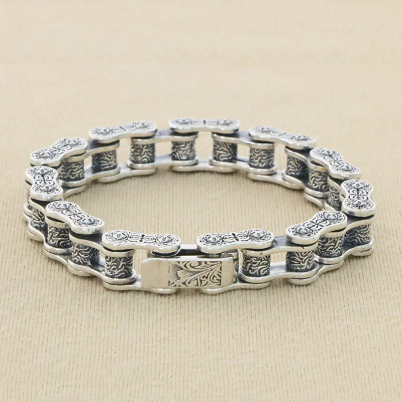 

Cool bicycle chains, bracelets, men and women's sterling silver, domineering and exaggerated personality, trendy and fashionable