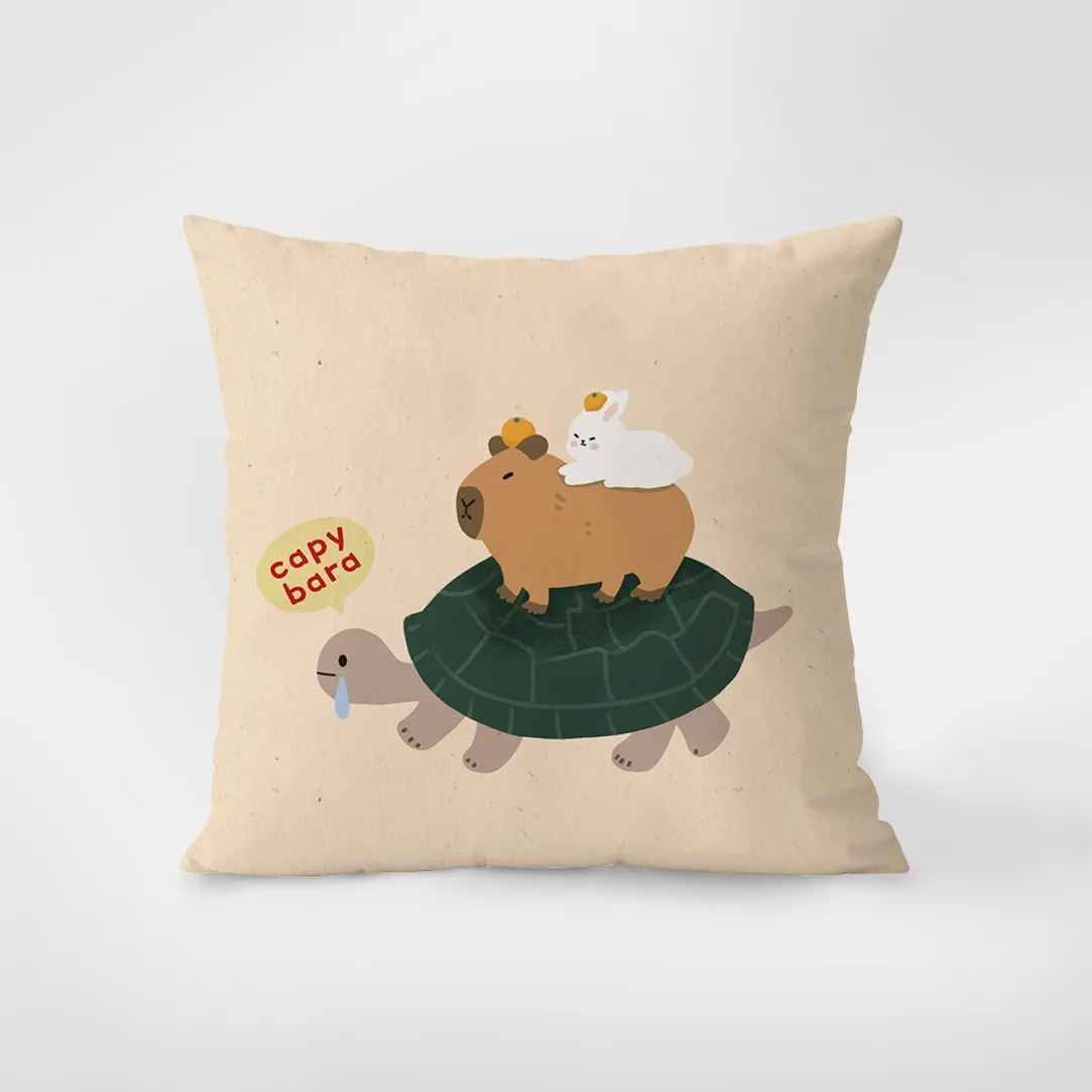 Cute Capybara Pillowcase Dormitory Decoration Office Living Room Sofa Home Pillowcase