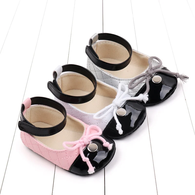 

2025 New Fashion Baby Shoes Girl Style Cute Bowknot Spring and Summer Sandal Soft Cotton High Quality PU 0-18 months BJZ3210
