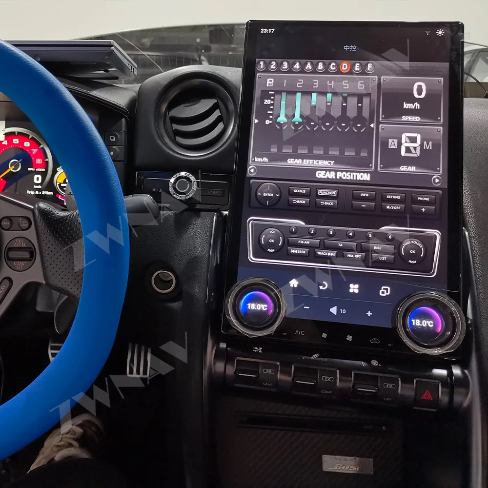 

14,5-дюймовый Android 13 для Nissan GTR R35 Tesla Экран 2007-2023 Автомобильный мультимедийный видео DVD-плеер Авто стерео головное устройство GPS-навигатор