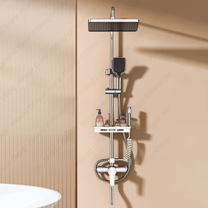 

Water Saving Shower Set Modern Shower System High Pressurized Bath Rain Bathroom Shower Handheld Showerhead Bathroom Accessories
