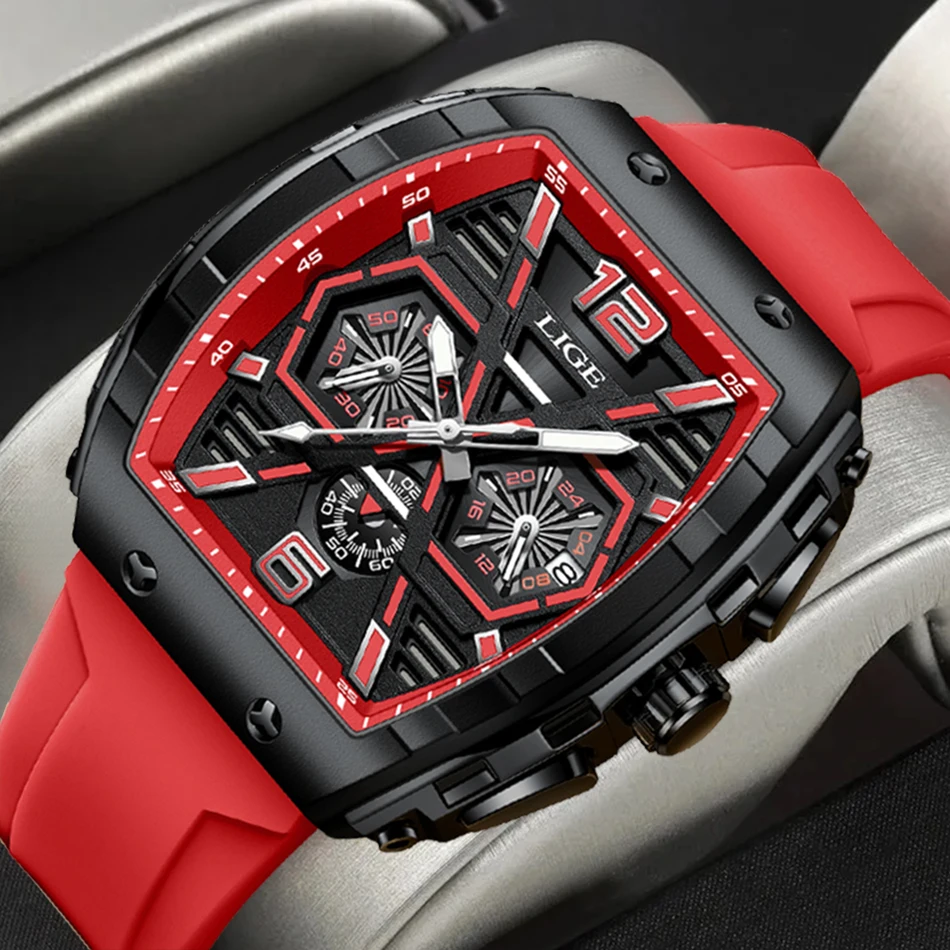 LIGE Business Watch Men Top Brand Luxury Sport Quartz Men\'s Chronograph Date Military Wrist Watches Waterproof Relogio Masculino