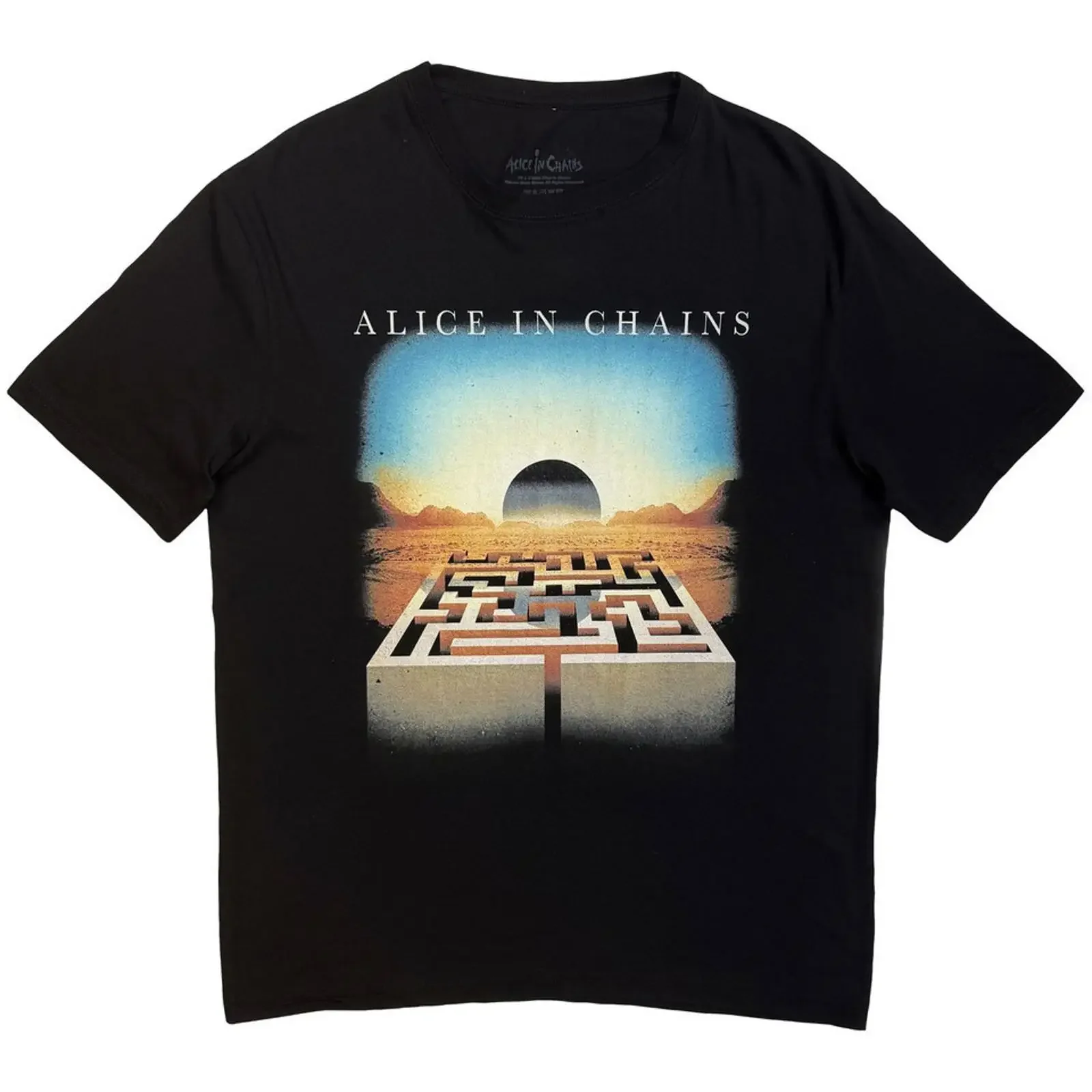 ALICE IN CHAINS Maze Scape T Shirt OFFICIAL MERCHANDISE vintage Washed streetwear designer clothes Breathable