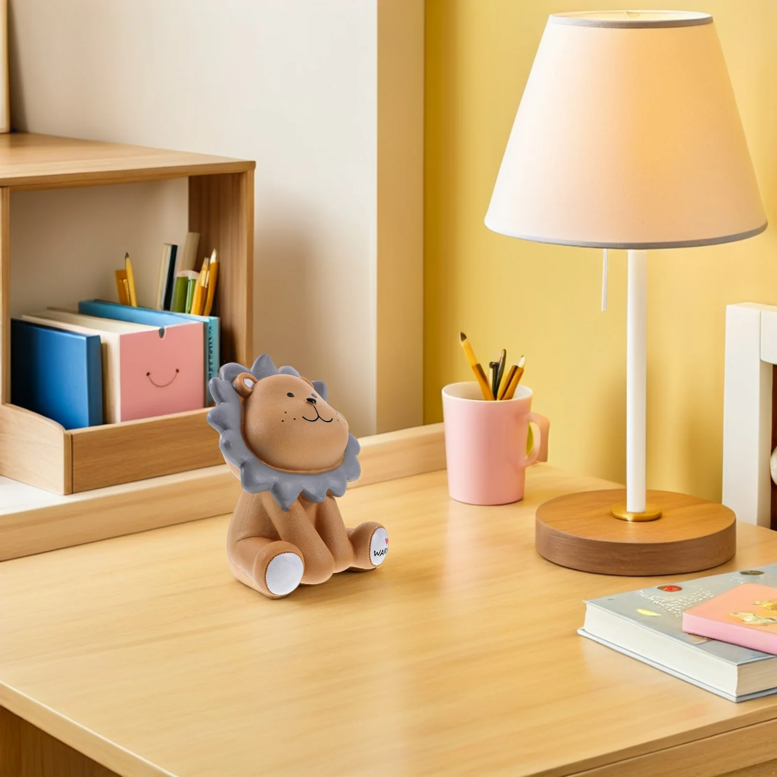 

Lion Money Coin Bank Brown Cartoon Lion-Shaped Kids Saving Jar for Children's Room Nursery Decor Toddler Bank Kids Money Box