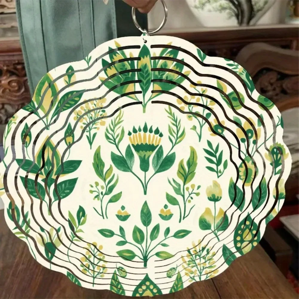 CIFBUY Wind Spinner Handcrafted Floral Design 360 Degree Rotation Garden Balcony Lawn Outdoor Decor All Season Gift
