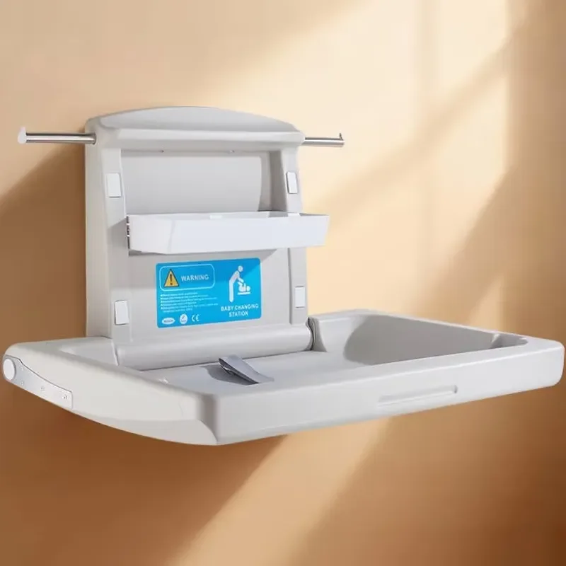 Wall Mounted Baby Diaper Changing Table Foldable Plastic Care Station for Nursery Bathroom Infant Multi Functional Seat