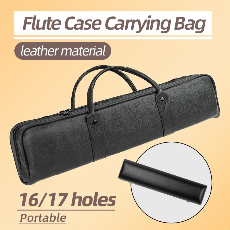 

16-Hole 17-Hole Flute Satchel Outer Bladder Bag Box Round Box Leather Satchel Soft Bag Musical Instrument Cosmetics Bag