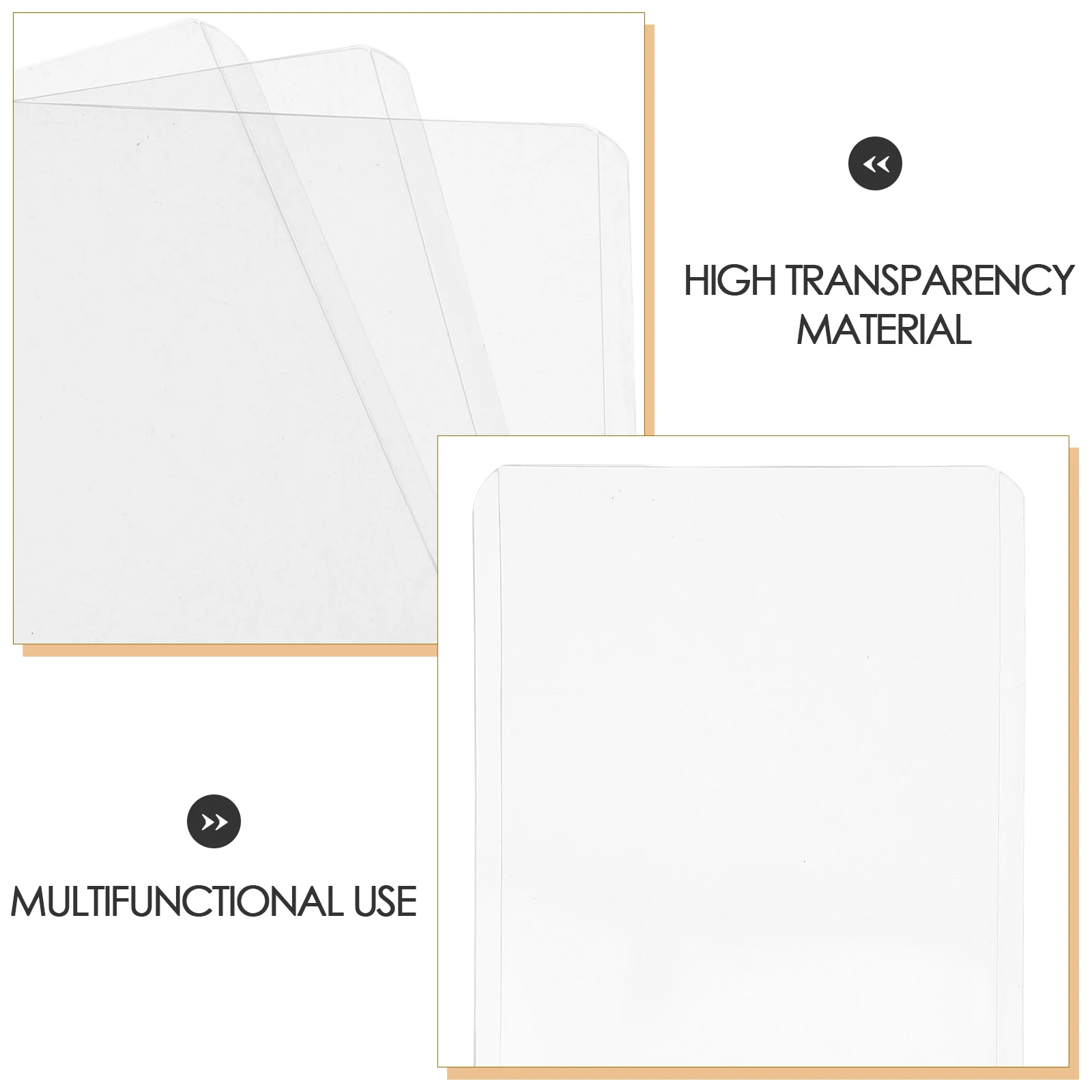 ID Case Clear Plastic Card Holder Covers for Debit Cards Photo Protector Sleeves Badge