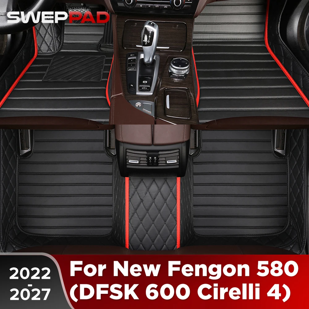 

For New Fengon 580 (DFSK 600 Cirelli 4) 2022-2027 26 25 24 Car Floor Mats All Weather Carpet Floor Liners Interior Protector