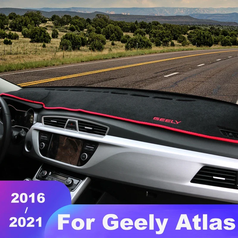 Para geely atlas boyue nl3 emgrand x7 esporte proton x70 2016-2020 2021 tapetes de cobertura do painel do carro evitar luz almofada instrumento tapetes