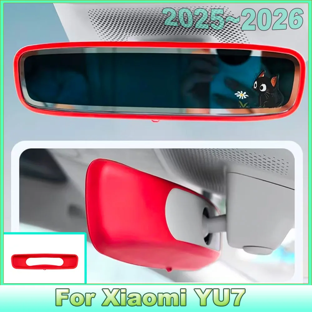 Full-Enclosed Silicone Rearview Mirror Protective Cover For Xiaomi YU7 2025 2026 Anti-Scratch Interior Modification Accessory