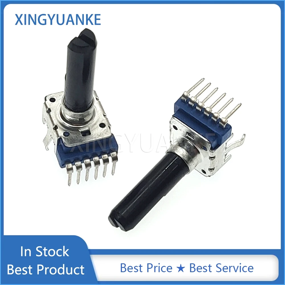 5PCS RK12 Type Dual B10K B20K B50K B100K B103 B203 B503 B104 Audio Volume Adjustment Potentiometer 6-Pin Shaft Length 23.5MM