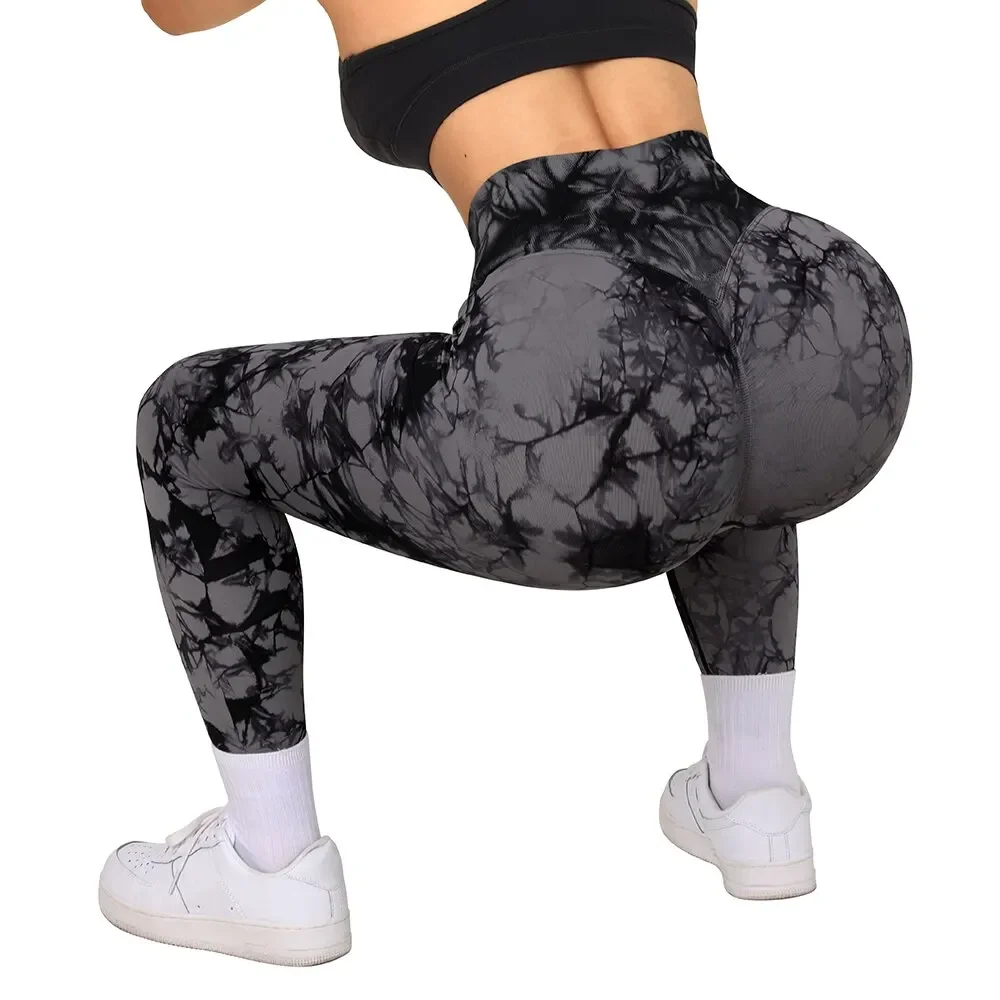 Tie Dye Fitness Legging Donna Push Up Allenamento Leggings sportivi Donna Scrunch Butt Abbigliamento femminile Palestra Pantaloni legging senza cuciture