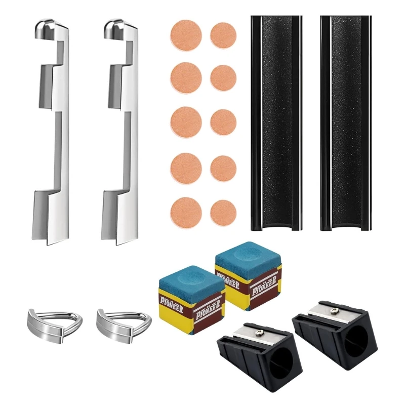 Pool Cue Repair Kits Cue Clamps Cue Tips Pool Ball Shaper Cue Tips Trimmers Set