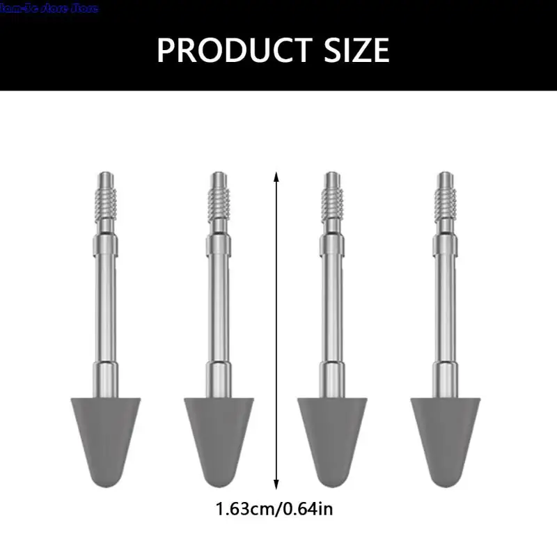 D0UA 4PCS เคล็ดลับปากกาโลหะที่มีการลดแรงเสียดทานสำหรับการเติมปากกา 3 styluses
