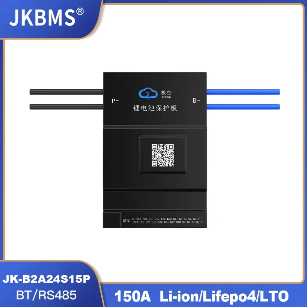 JKBMS 2A Active Balance Bms 150A CANBUS Rs485 BT 36V 48V 60V Li-Ion Lto battery 18650 battery lifepo4 battery storage