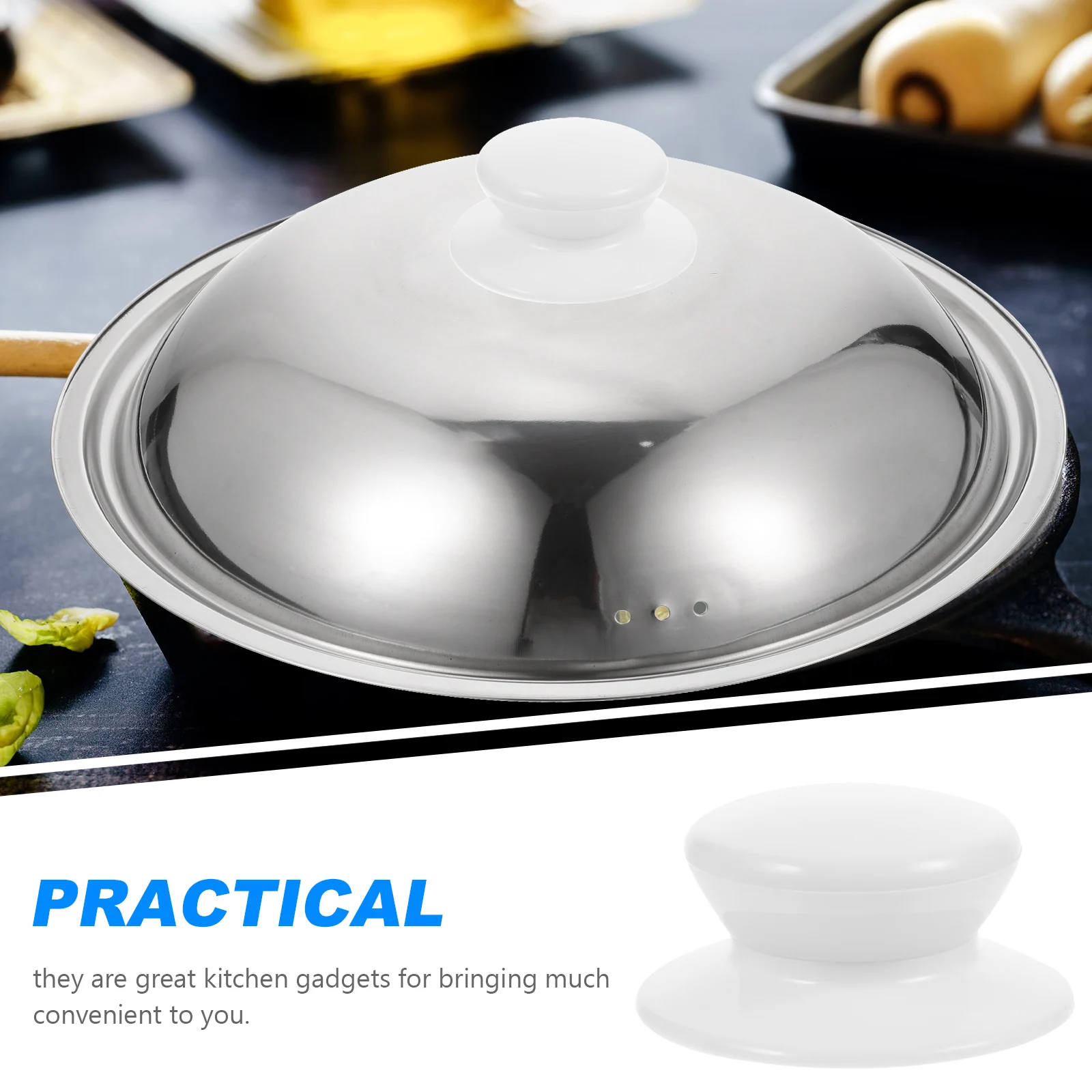 

6pcs Pot Knob Compact Plastic Handle Replaceable Wear-Resistant Heat Resistant Universal Kitchen Pan Lid Knobs Casserole Glass