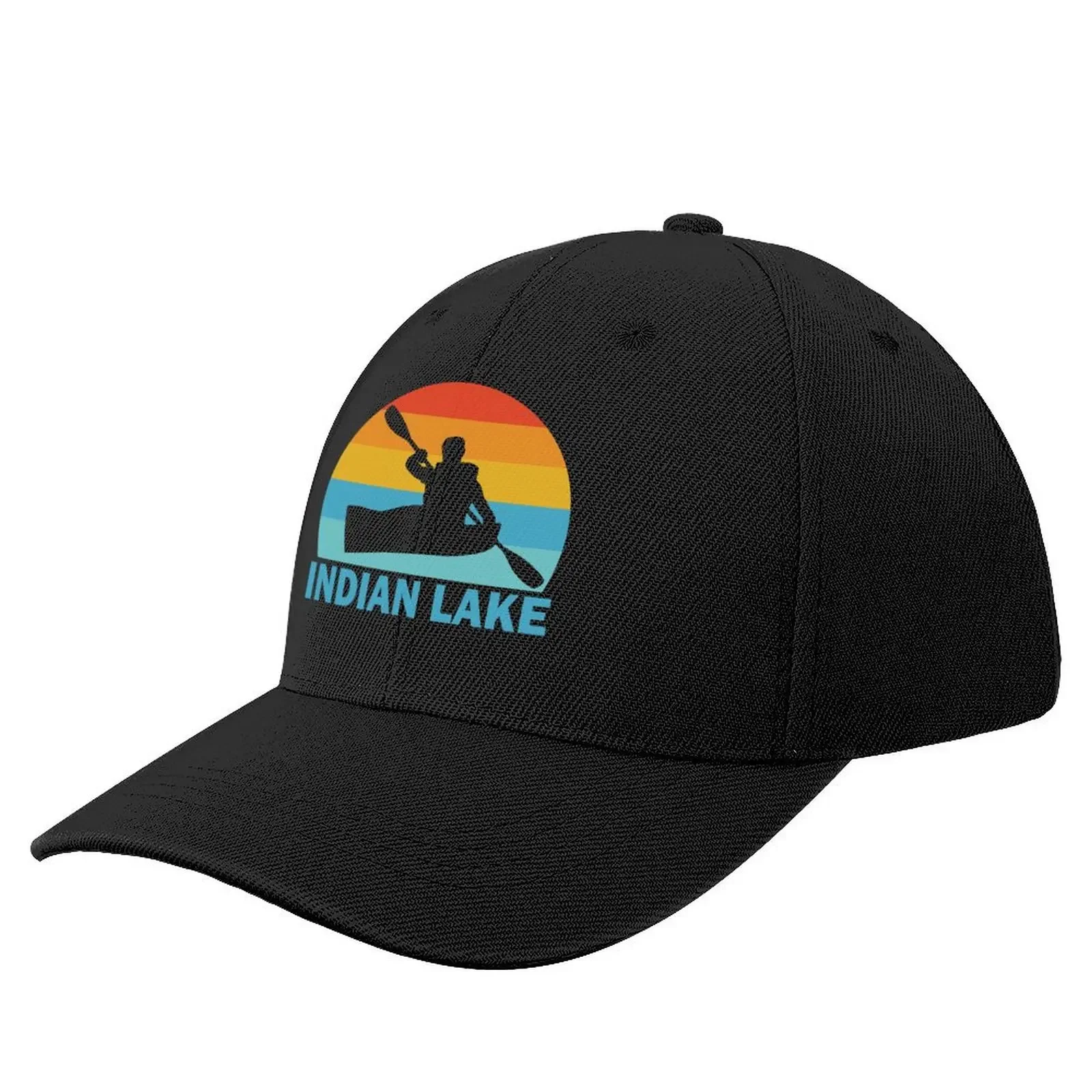 Indian Lake New York Kayak Baseball Cap Horse Hat Sports Cap Sunhat Ladies Men's