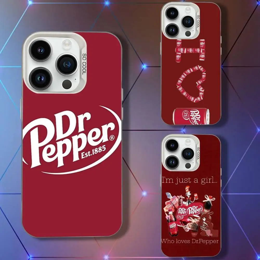 

D-Dr-P-Peppers Phone Case For iPhone 16,15,14,13,12,11,Pro,XS,Max,Plus,Mini,SE White Candy Matte Shockproof Cover