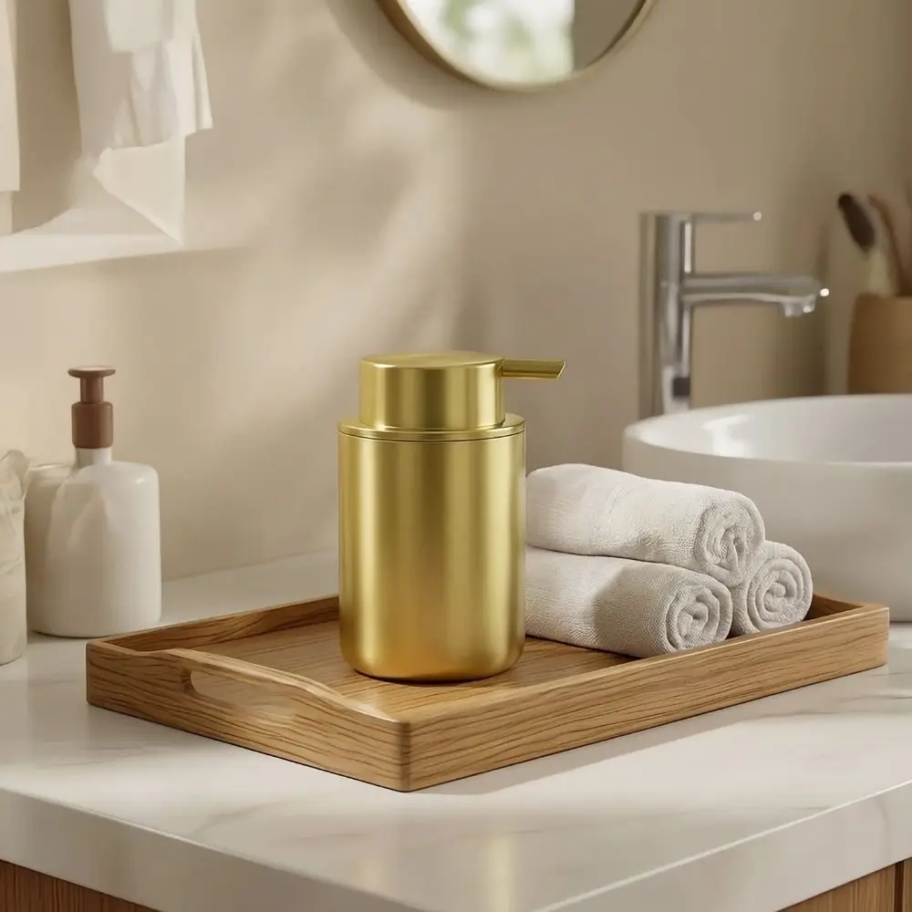 Stainless Steel Body Lotion Dispenser 160ml Capacity Plastic Pump Head Hand Soap Bottle Reusable Bottle Gold Color