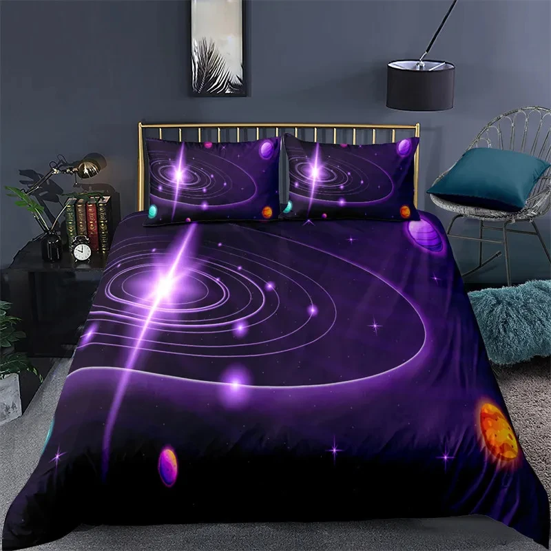 

Комплект постельного белья «Звездное небо» безграничный абстрактный галактический принт пододеяльник из микрофибры загадочный космический пододеяльник Twin Queen
