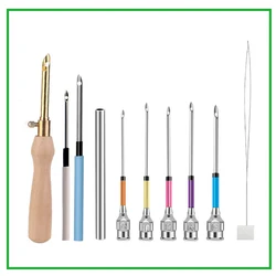 Punch Needle Beginners Supplies Kit Adjustable Rug Hooking Poke Magic Embroidery Needle Pen Tool for Cross Stitch DIY Craft Kit