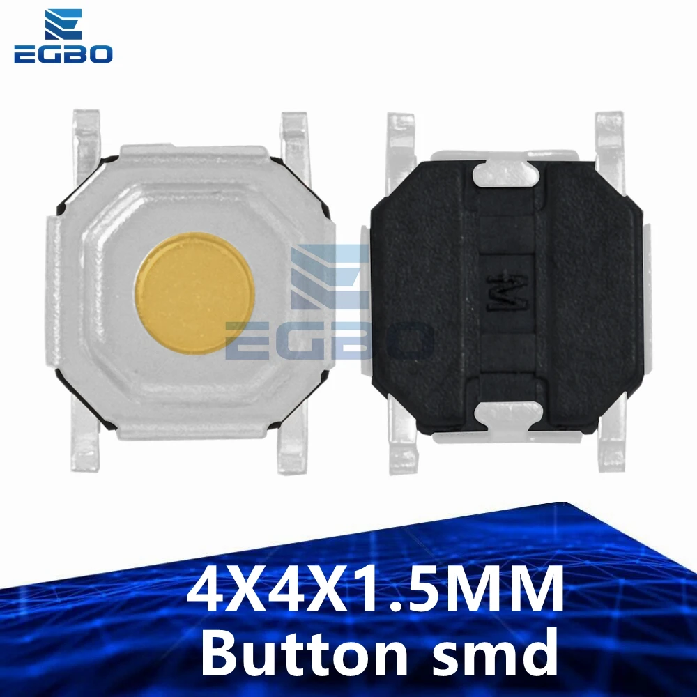 EGBO 10 шт. ~ 1000 шт. SMD 4*4*1,5 мм 4X4X1,5 мм тактильный тактовый кнопочный микропереключатель мгновенный для DIY EGBO 10 шт. ~ 1000 шт. SMD 4*4*1,5 мм 4X4X1,5 мм тактильный тактовый кнопочный микропереключатель мгновенный для DIY